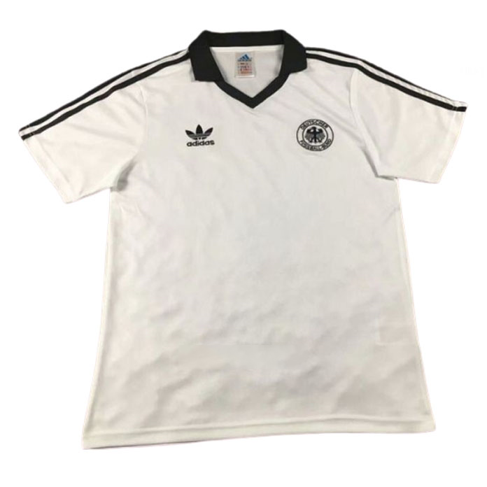 Heimtrikot Thailand Deutschland Retro 1980 Günstige Fußballtrikots